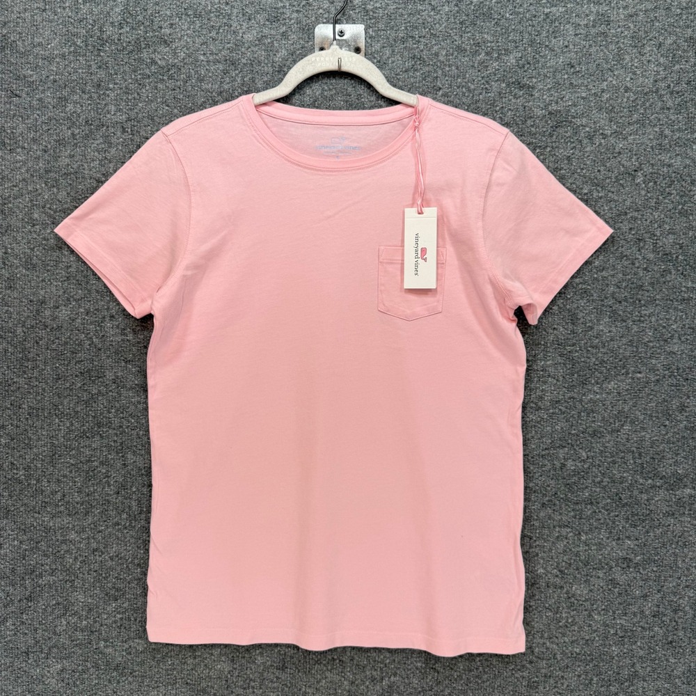 Vineyard Vines‎ Pocket Tshirt Womens Small Flamingo Pink Cotton Crewneck NEW